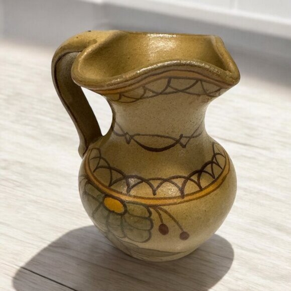 Vintage Pottery Small Vase pitcher creamer by Olaria D Corridinho PORTUGAL - Picture 2 of 5